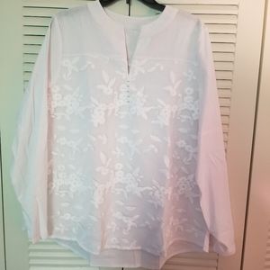 New Embroidered Linen Top